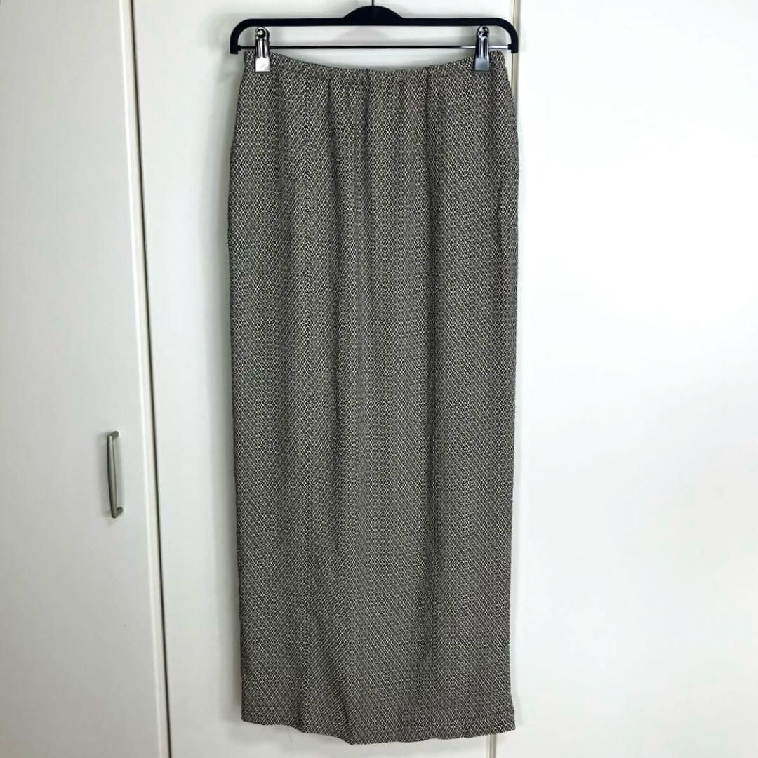 THE SHINZONE ザ シンゾーン KOMON JQ SKIRT コモンジャガードスカート 総柄 36 グレー 小紋柄 2025SS