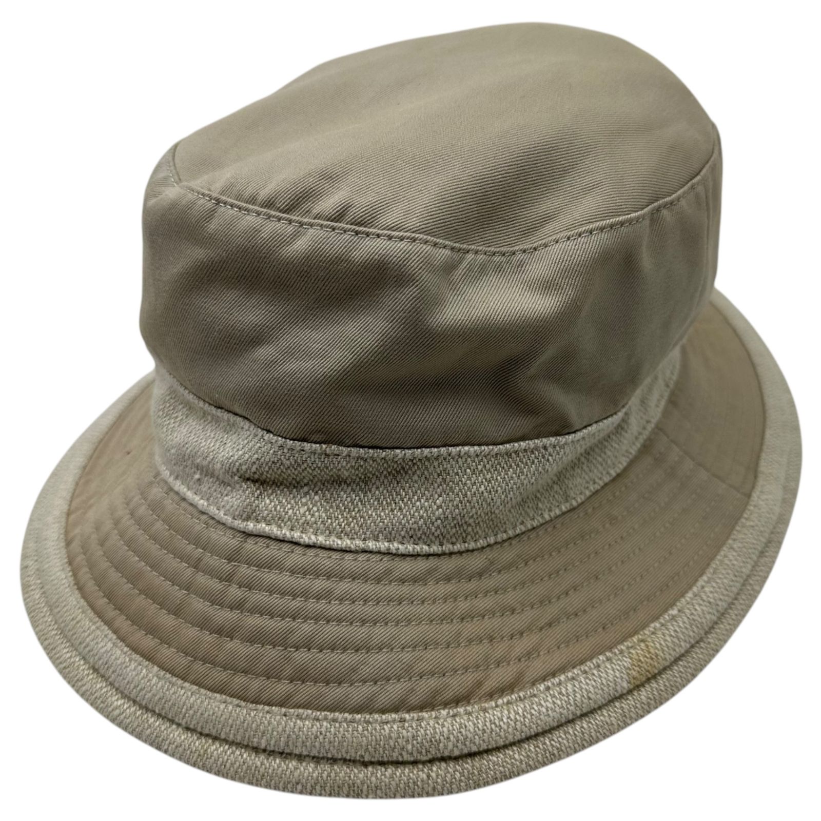HERMES ベージュ カーキ　ハット 帽子　S エルメス HERMES(エルメス) MOTSCH Double Brim Bucket Hat 2重 ツバ