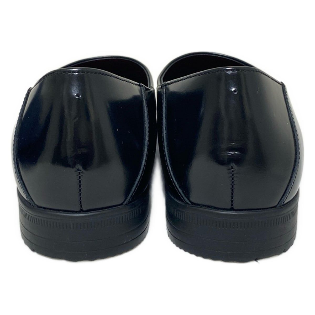 m*様 ショセ トラベルシューズ レザー スリッポン ブラック 黒 24 美us