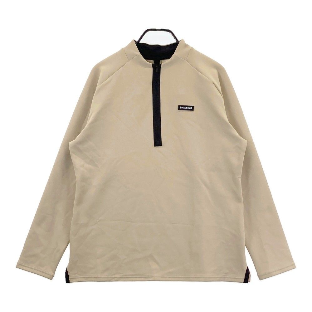 サイズ：XL BRIEFING GOLF ブリーフィング 2023年モデル ハーフジップ 長袖Tシャツ  ベージュ系 [240101413032] ゴルフウェア メンズ ストスト