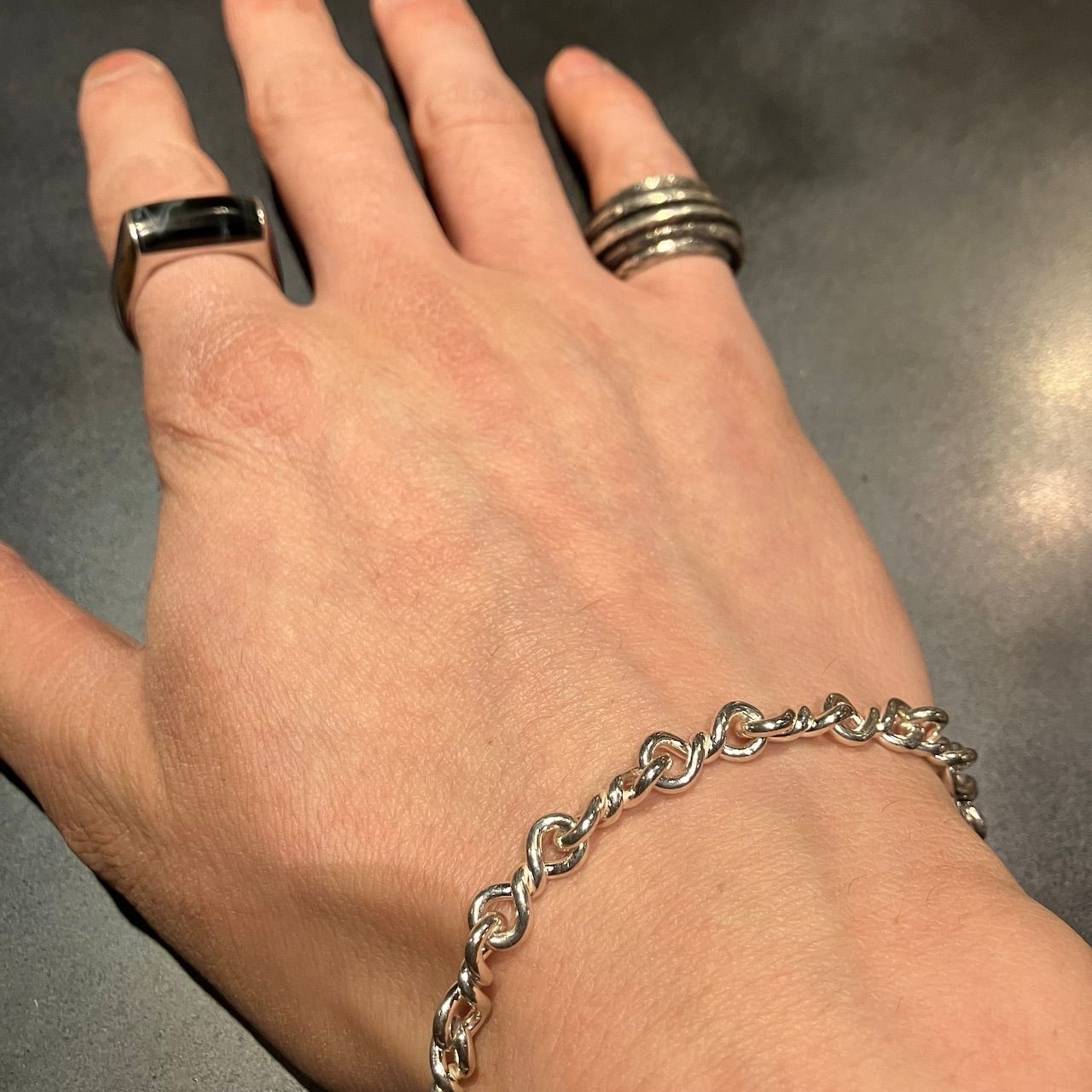 SILVER925 INFINITY DESIGN MANTEL BRACELET/シルバー/ブレスレット