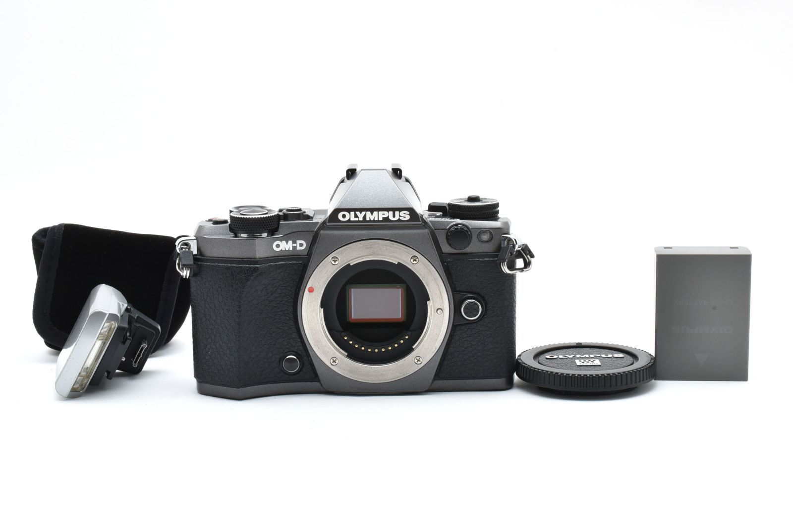 上品 Olympus OM-D E-M5 Mark2 ブラック フラッシュ付き