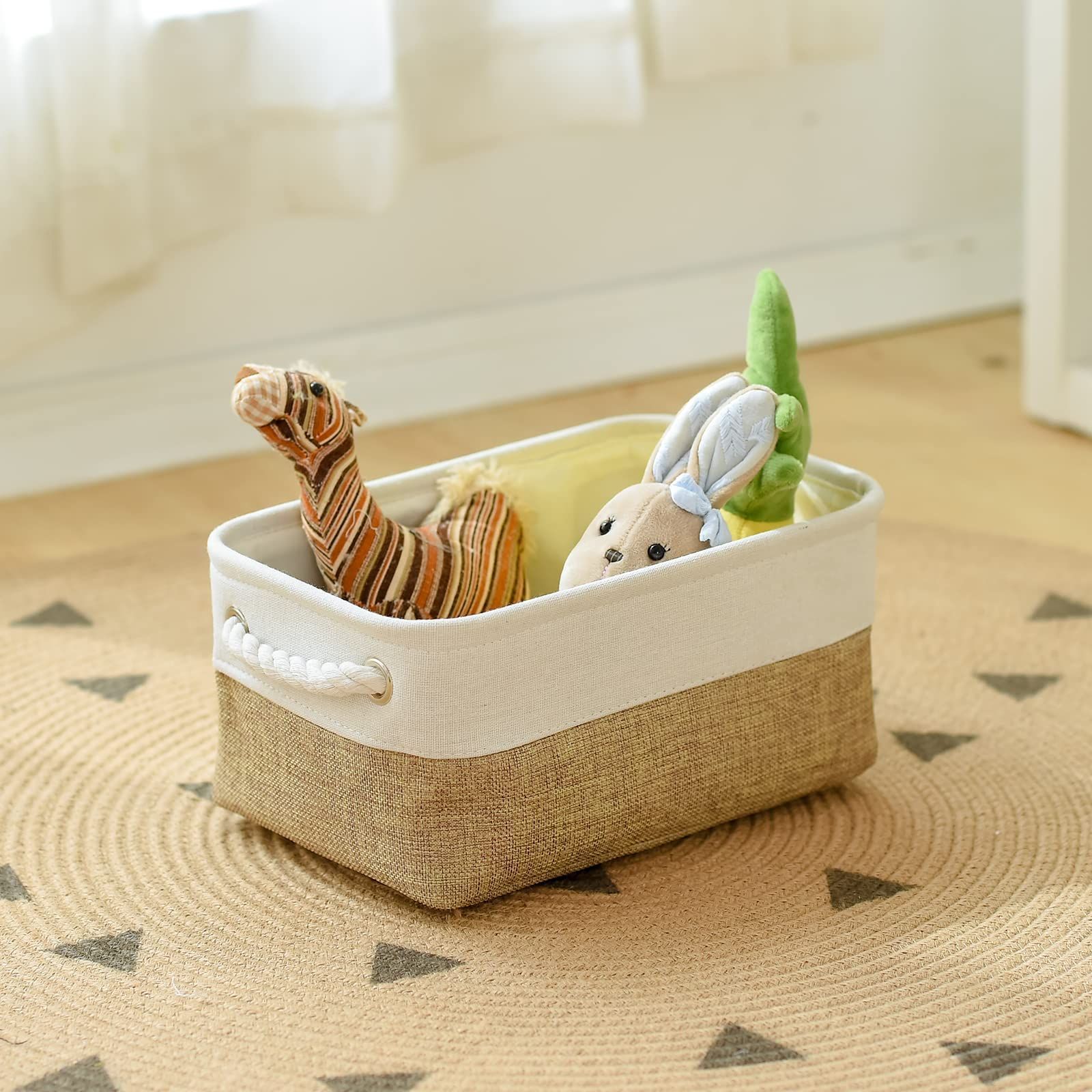 かご 収納 30cm×20cm×13cm カゴ 引き出し収納 収納ボックス 綿麻 かご 収納 30cm×20cm×13cm カゴ 引き出し収納 収納ボックス 綿麻