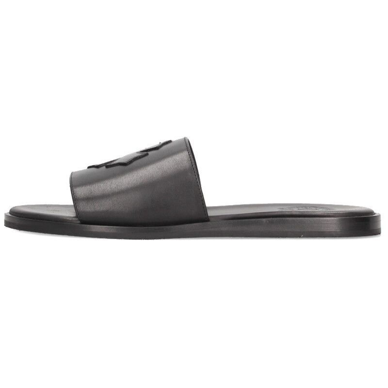 クロムハーツ CH SLIDE LEATHER CHプラスパッチレザーサンダル