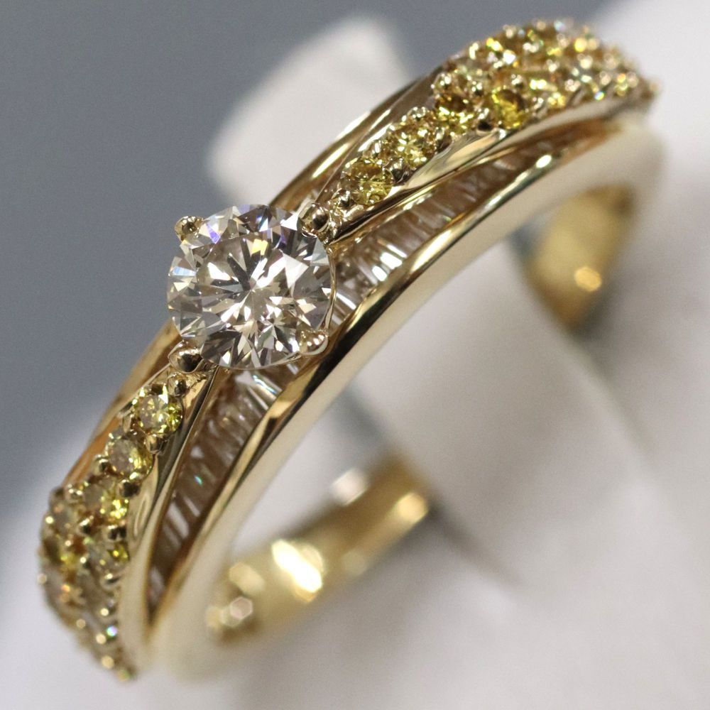 K18 ダイヤモンド＆ブラックダイヤモンドリング 6g size13 楽天市場