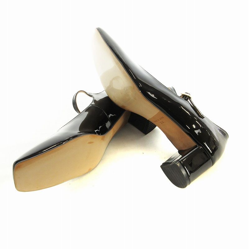 【新品未使用】SLOBE IENA メリージェーン ストラップパンプス 24.0 SLOBE IENA メリージェーンストラップパンプス24.0ブラック