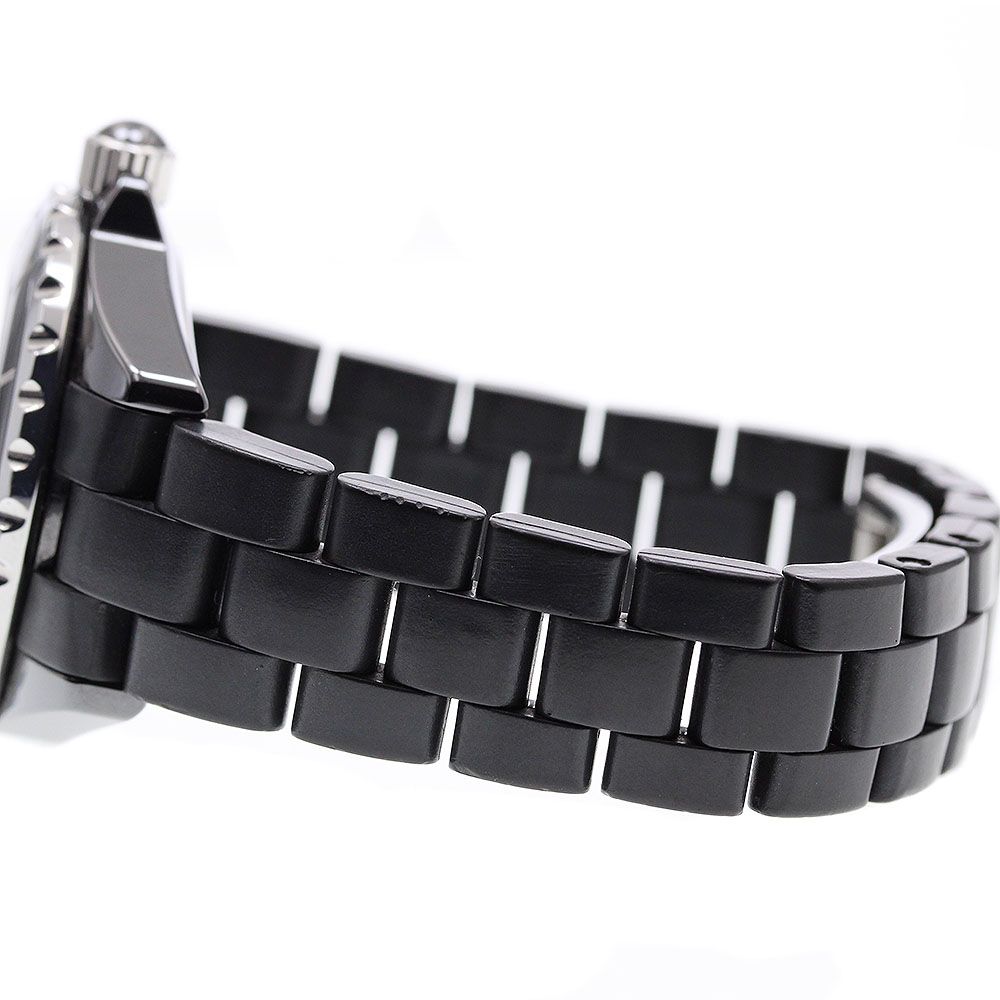 シャネル  H0681 J12 黒セラミックラバー クォーツ 時計レディース美品 CHANEL シャネル 時計 レディース ブランド J12 デイト クオーツ