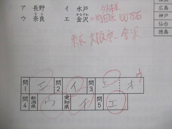 UE14-013 四谷大塚 学校別予習シリーズ 開成への社会 問題集 全14回