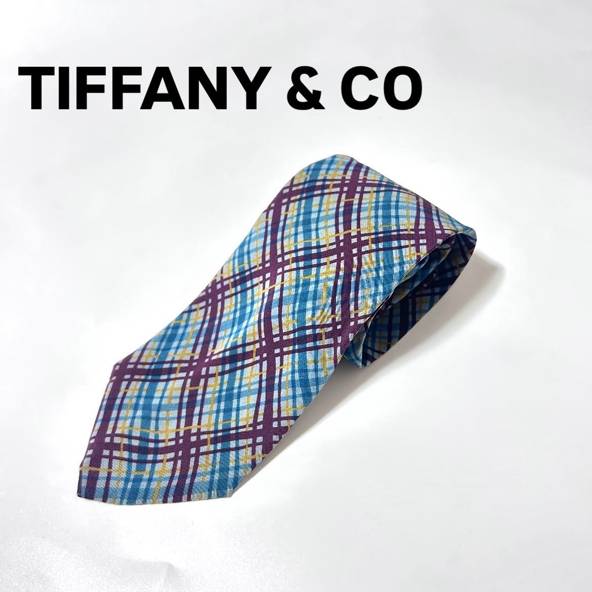 TIFFANY&Co. ネクタイ ティファニー/ネクタイ/黒×グレー×ブルーグリーンの買取実績