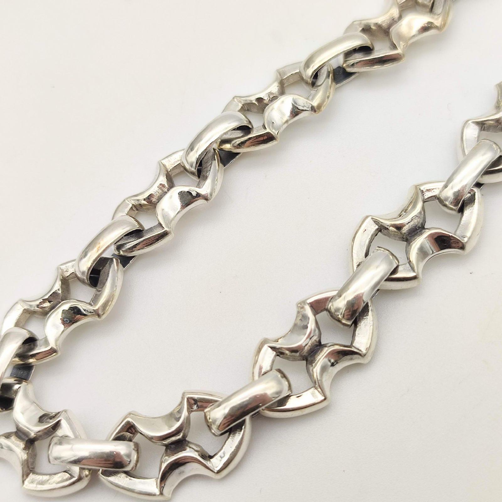 美品】シルバーチェーンブレスレット パンサートグル シルバー925 