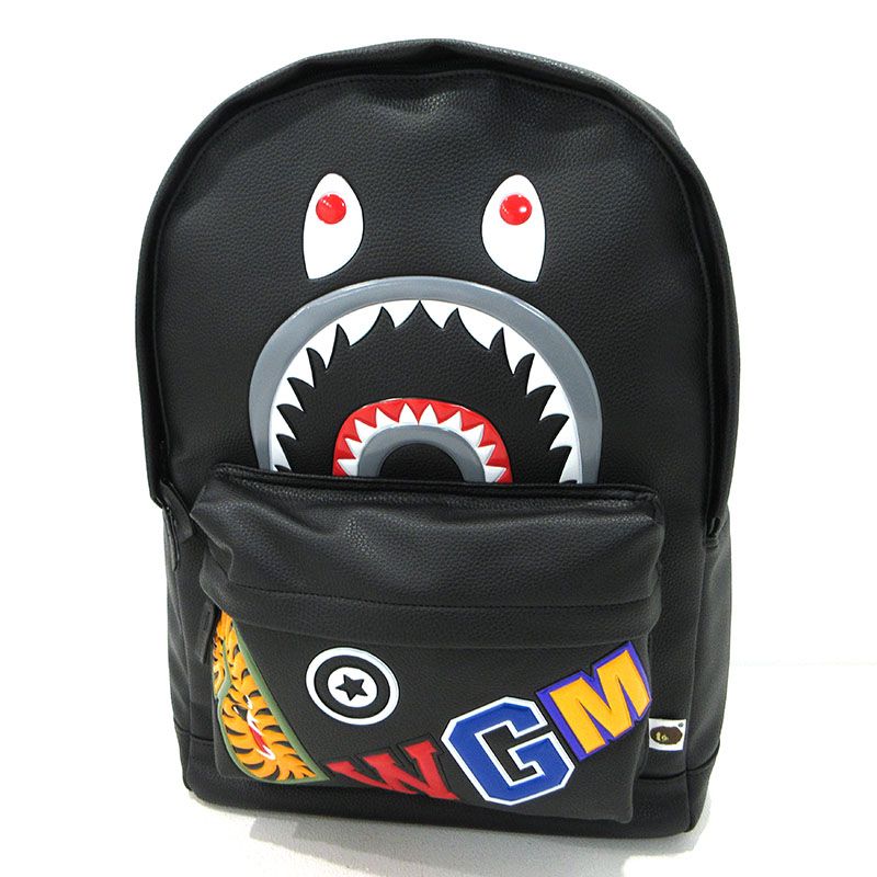 三重本店 A BATHING APE アベイシングエイプ リュック デイパック SHARK DAY PACK バックパック 1L70189004 ブラック 121