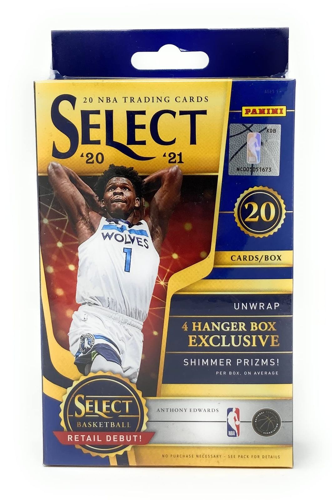 NBA 2020-21 Panini Select Basketball Hanger Box (Shimmer Prizms