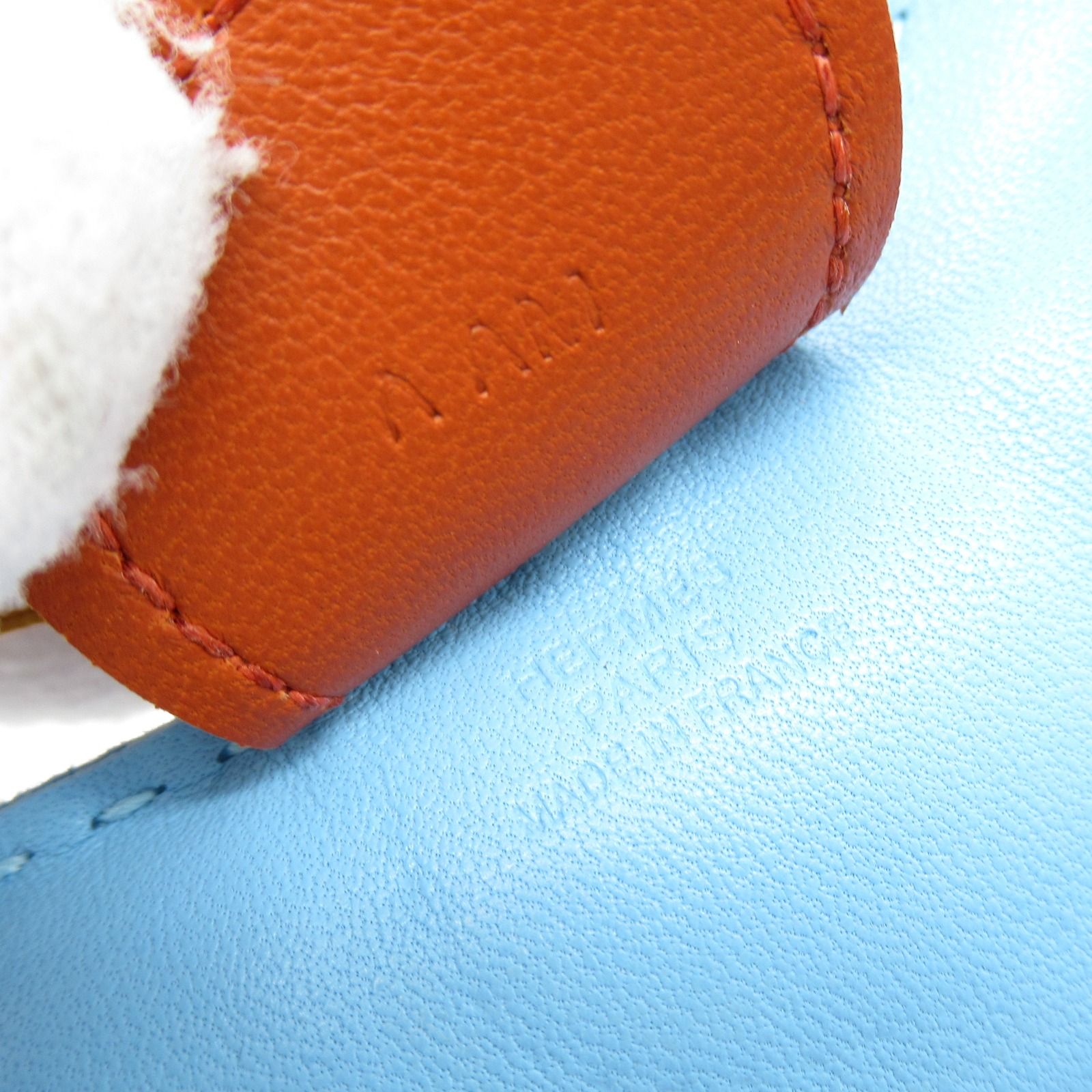 エルメス HERMES チャーム ロデオMM セレステ/カーネリアン/ナチュラル