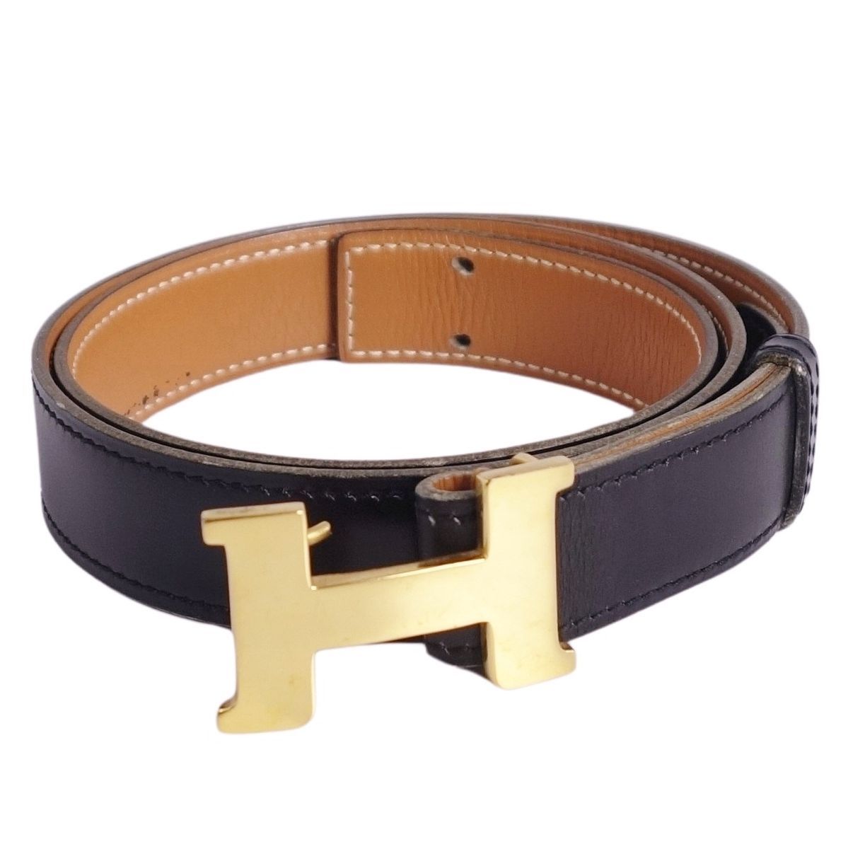Vintage エルメス HERMES 83年 ベルト レザーベルト リバ