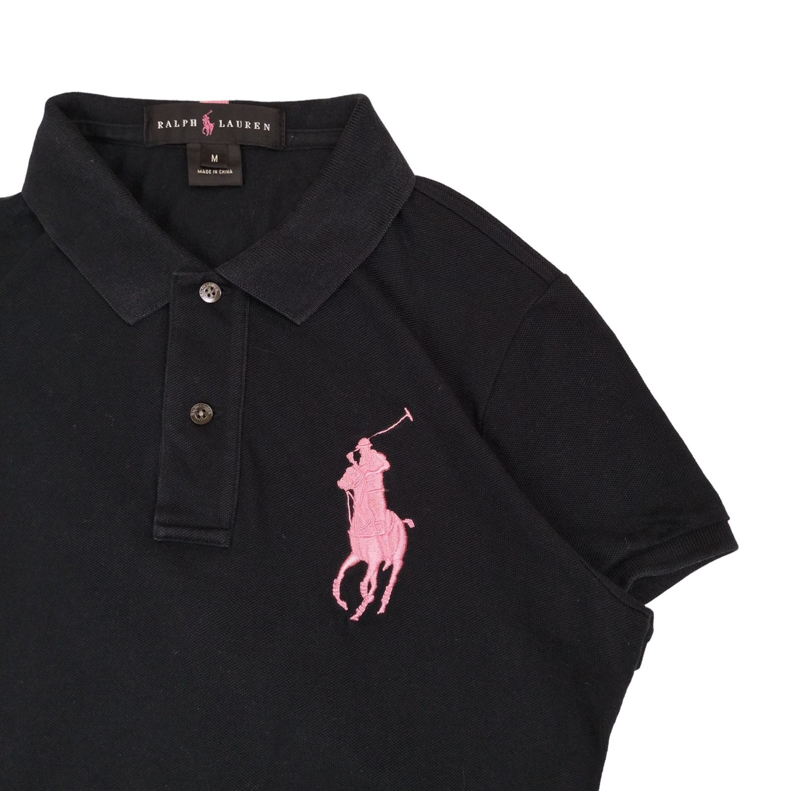 ラルフローレン ピンクポニーブラックポロシャツ ピンクポニーの代表作✨】 POLO RALPH LAUREN ポロラルフ