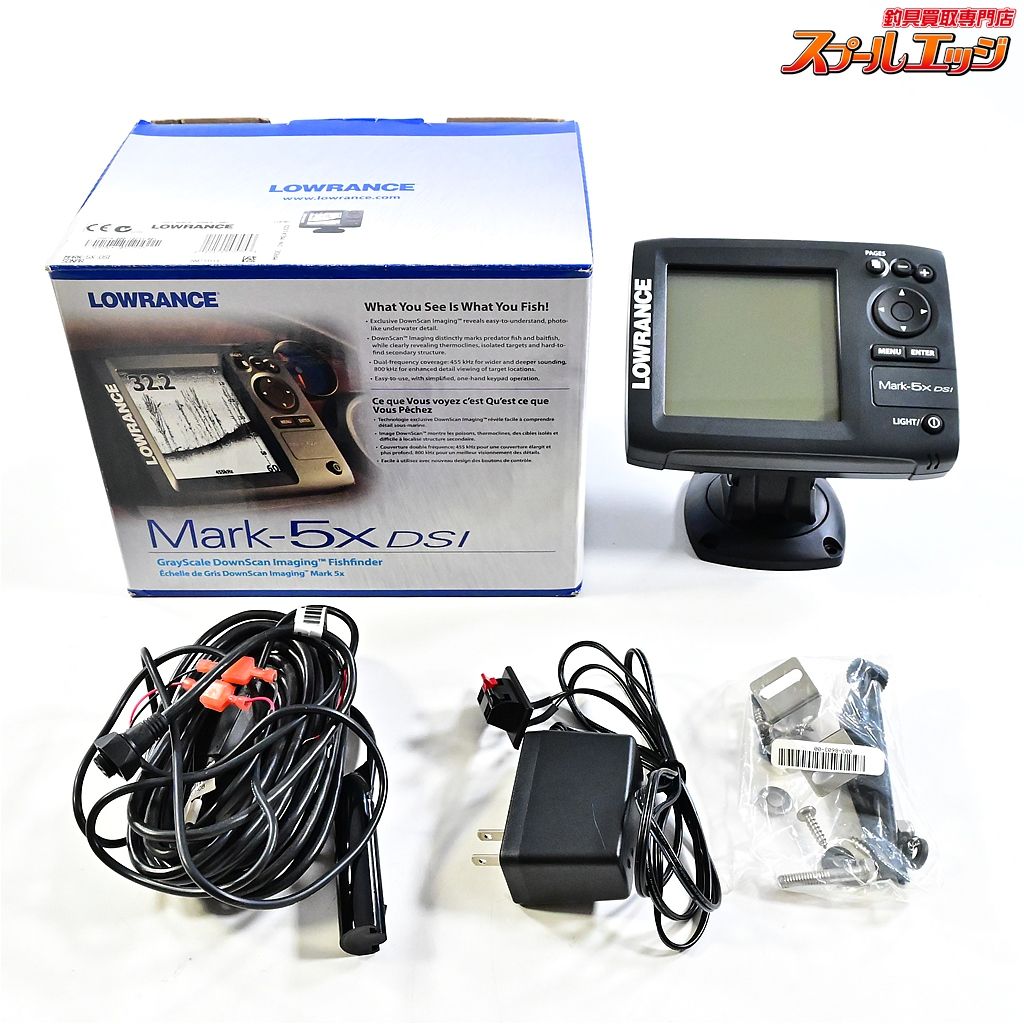 ローランス マーク5X DSI 振動子-2P電源ケーブル付き 魚群探知機 魚探 LOWRANCE Mark-5X K_060 e08007