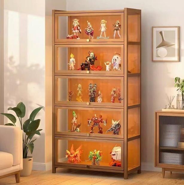 クリア飾り棚 フィギュア展示棚リビングルーム透明アクリル製ディスプレイケース家庭