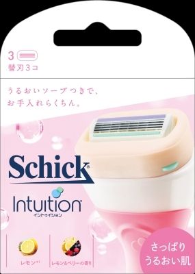 まとめ買い-12点セット イントゥイション さっぱりうるおい肌 替刃 ３コ入 シック Schick 女性用カミソリ