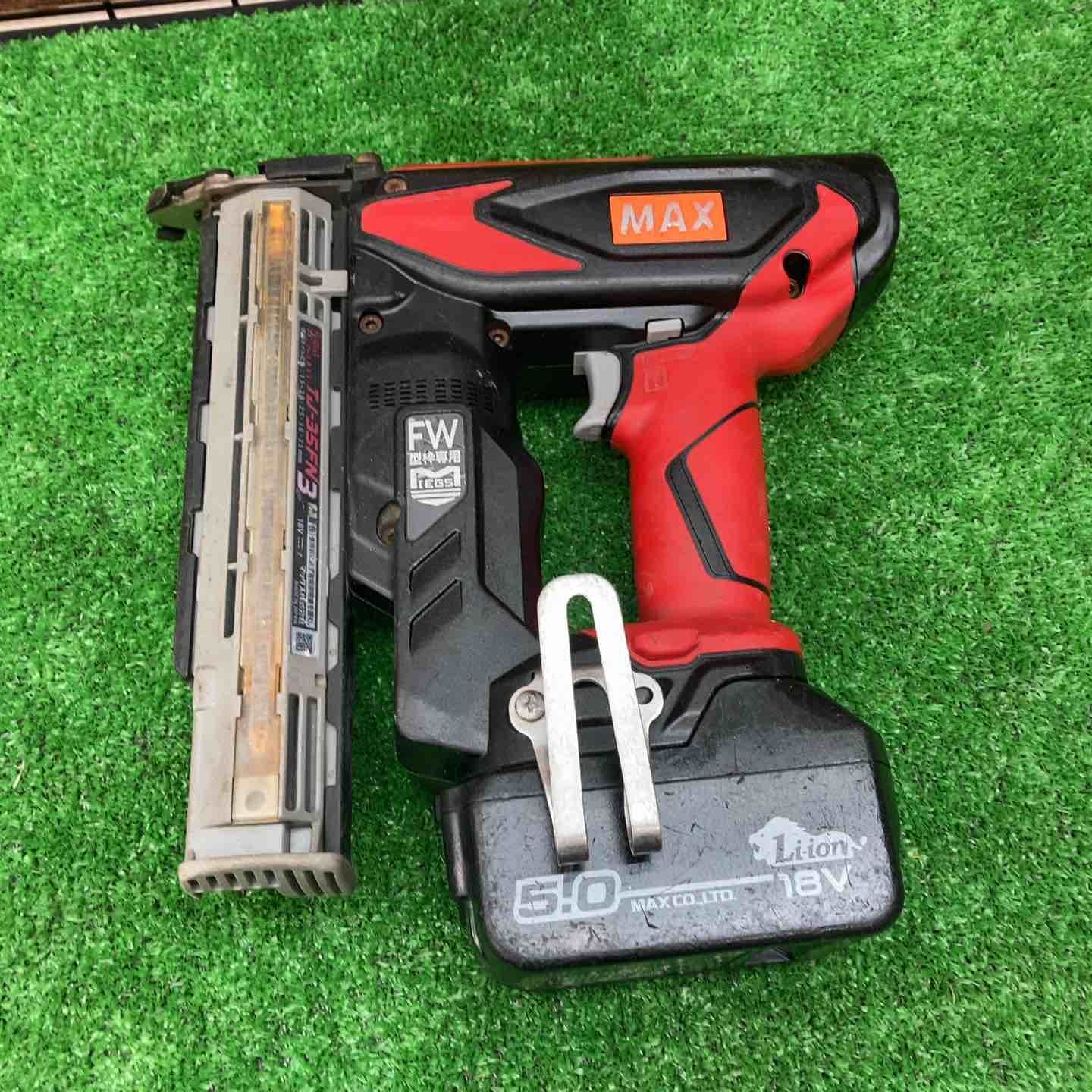 品 マックス MAX コードレスフィニッシュネイラ TJ-35FN3FW 本体のみ 型枠用 動作 済 川越店