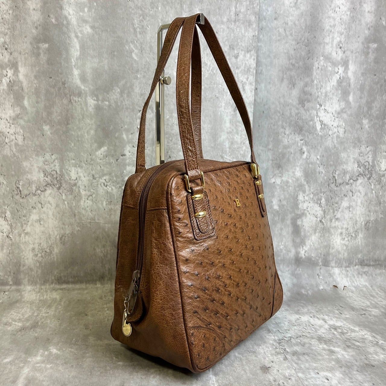 ✨良品✨BALLY バリー ハンドバッグ トートバッグ オーストリッチ B 