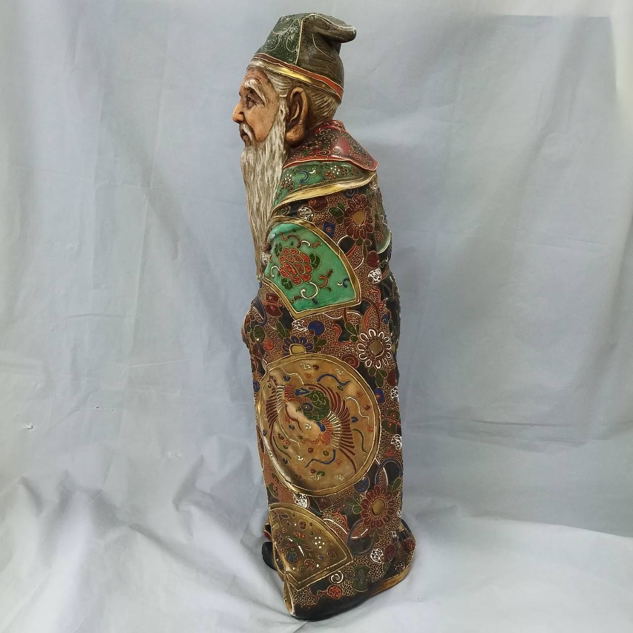 九谷焼 寿老人 彫刻置物 置物 七福神 縁起物 八幡窯 - メルカリ