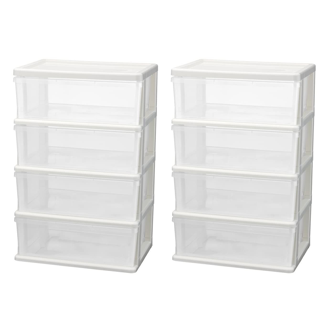 タンス チェスト チェスト 4段 アンティーク ホワイト 白 <br