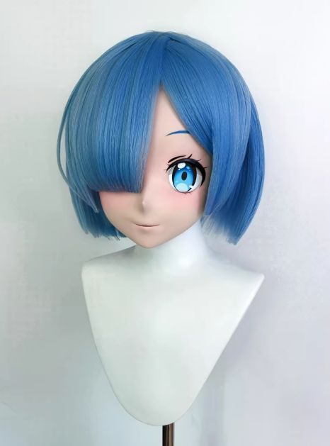 全頭マスク カツラ付き NO.640 マスク ドール ヘッドロリータ人形 コスプレ 仮装 変装 着ぐるみ コスチューム kigurumi 二次元