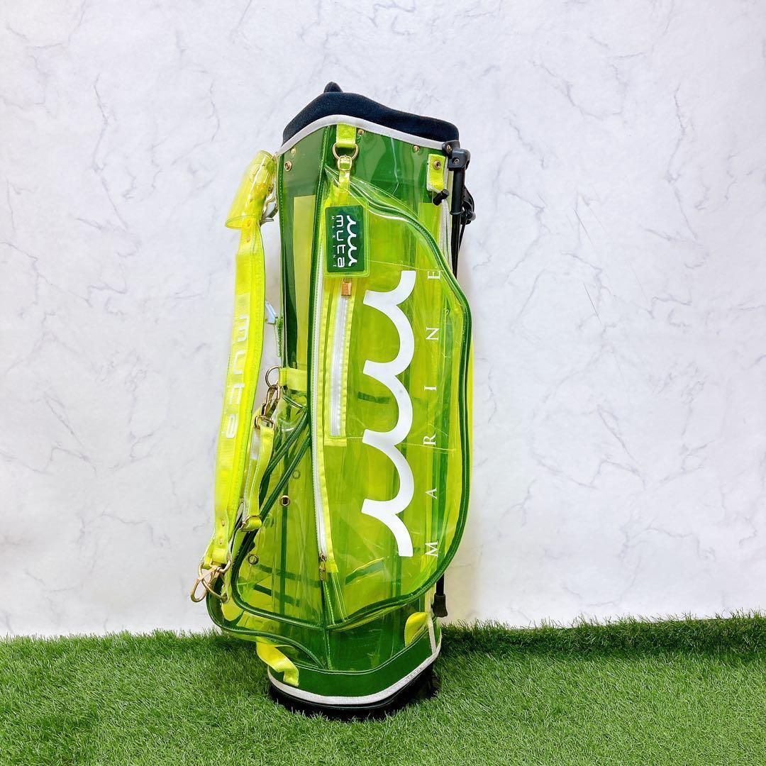 25. ムータマリン ゴルフ クリア キャディバッグ スタンド式 3点式