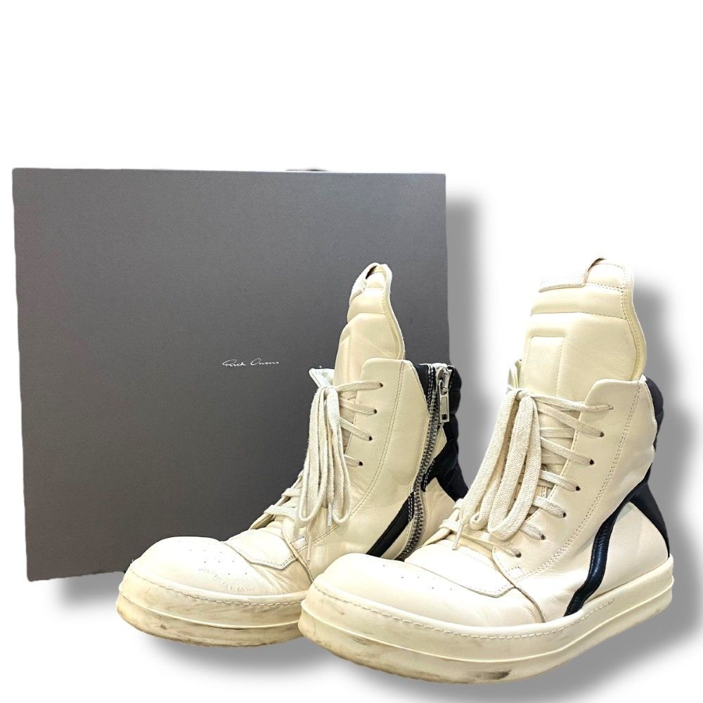 RICK OWENS GEOBASKET サイズ41 ブラック ホワイト RU02C7894LPO