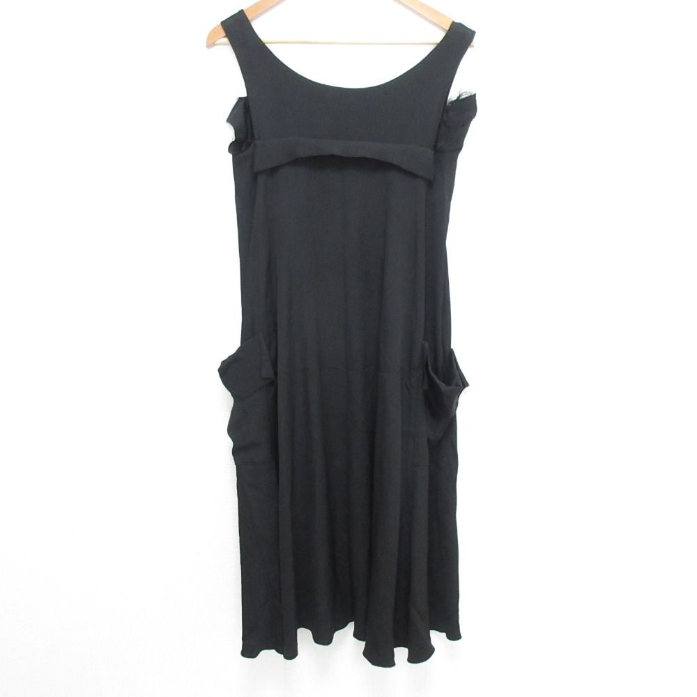 新品】ヨウジヤマモトブラック ノースリーブ ロングワンピース