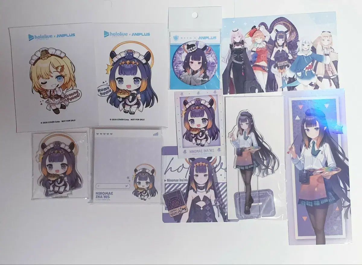 ホロライブ Vtuber 一伊那尓栖 イナニス カフェ 限定 缶バッジ 58点 一