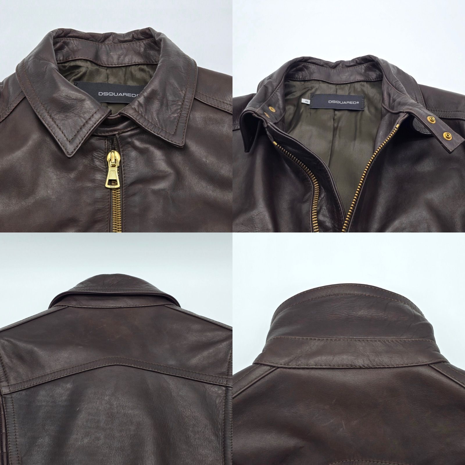 DSQUARED2 ディースクエアード シングル ライダース レザージャケット