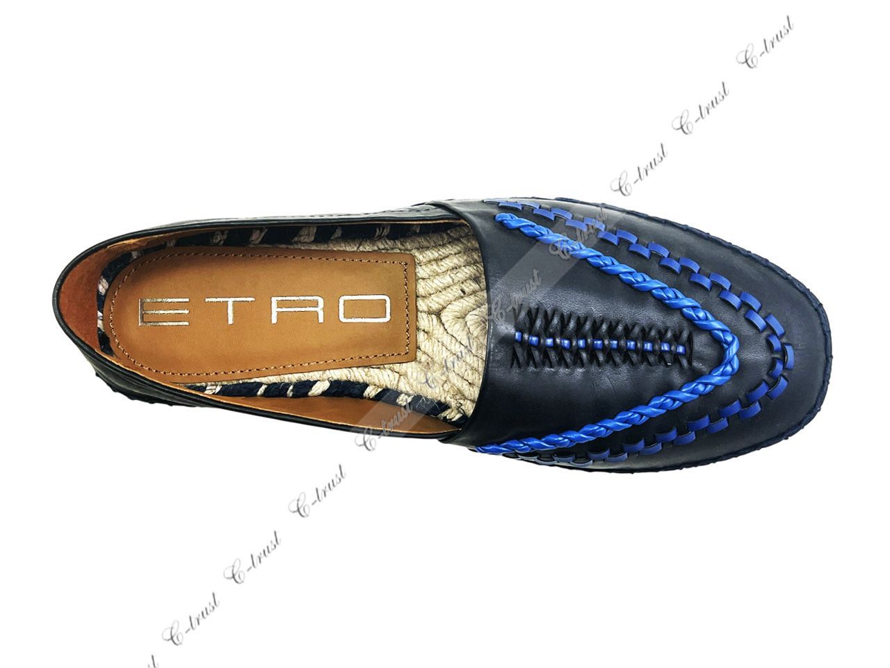 ETRO エトロ シューズ エスパドリーユ スリッポン エスニック メンズ 靴 ロゴ スペイン製 ネイビー L894-41..
