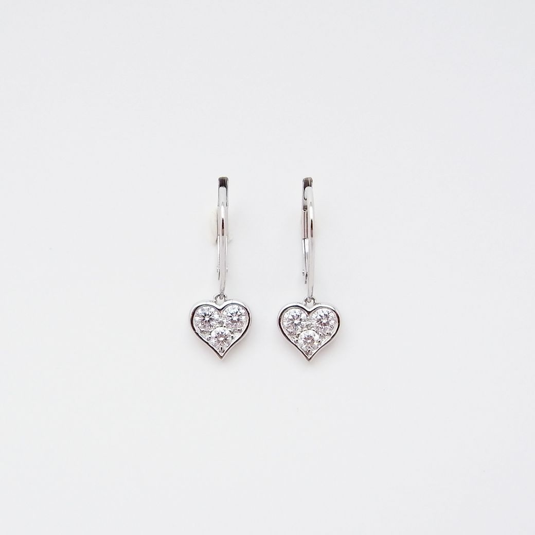 ティファニー フルハート ダイヤモンド ピアス K18 YG TIFFANY&Co