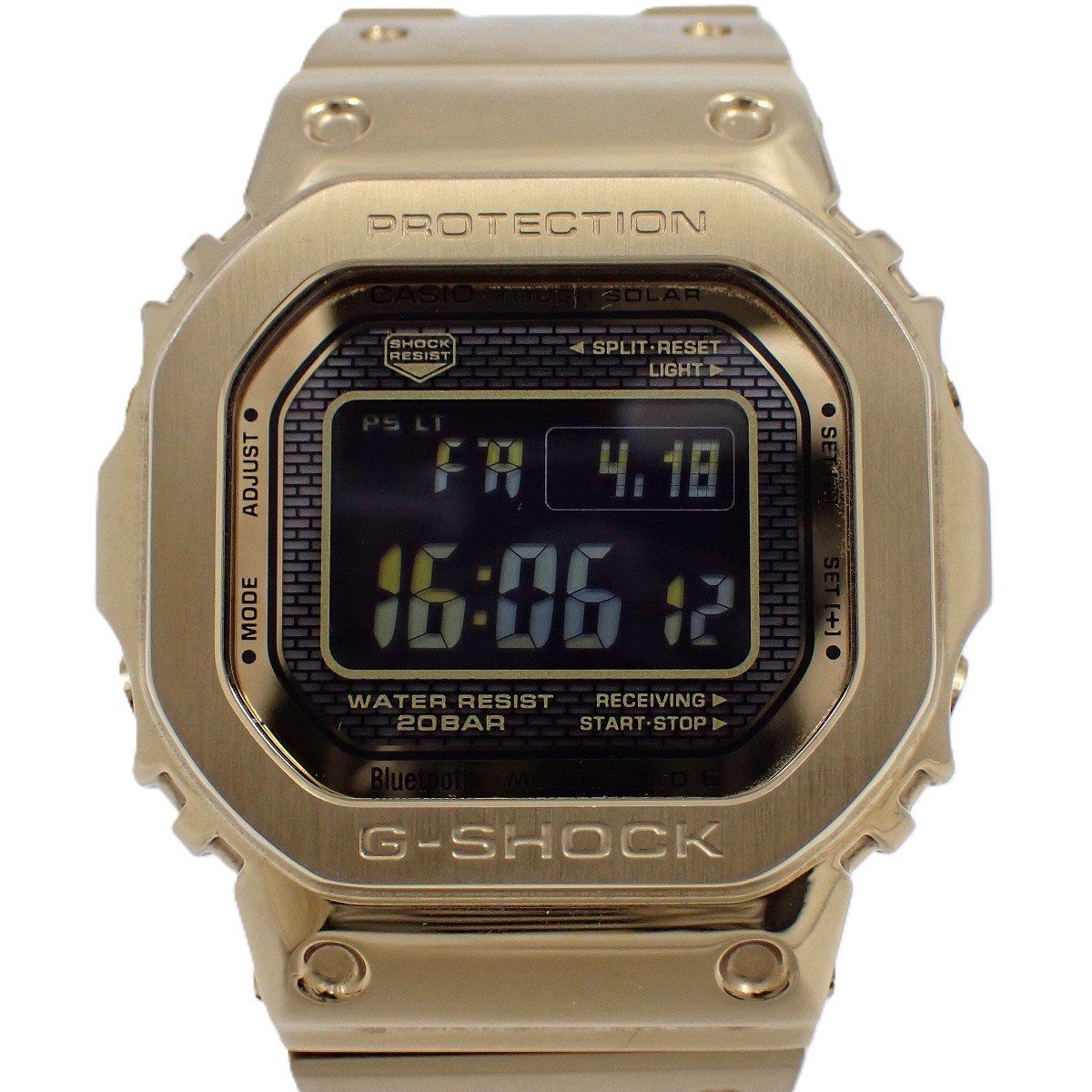 カシオ G-SHOCK フルメタル Bluetooth スマートフォンリンク ソーラー電波 メンズ 腕時計 ゴールド GMW-B5000GD-9JF いおき質店