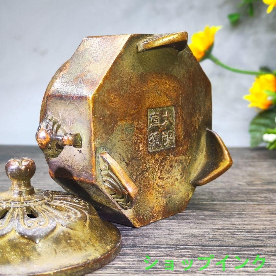 宣徳炉 銅製 工芸品 美術品 置物 八方招財香炉 宣徳炉 工芸品 美術品 置物 - メルカリ