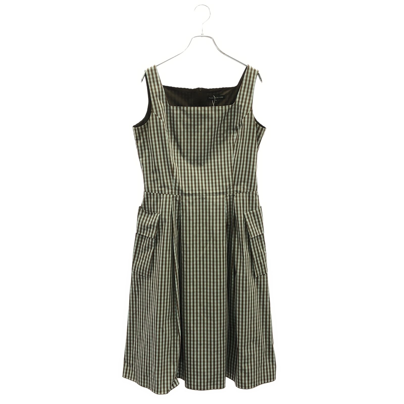 美品✨FOXEY NEW YORK ギンガムチェック ノースリーブ ワンピース フォクシー ニューヨーク FOXEY NEW YORK ワンピース ノースリーブ