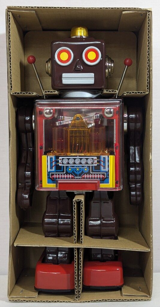 当時物 メタルハウス テレビロボット ブリキ おもちゃ 箱あり