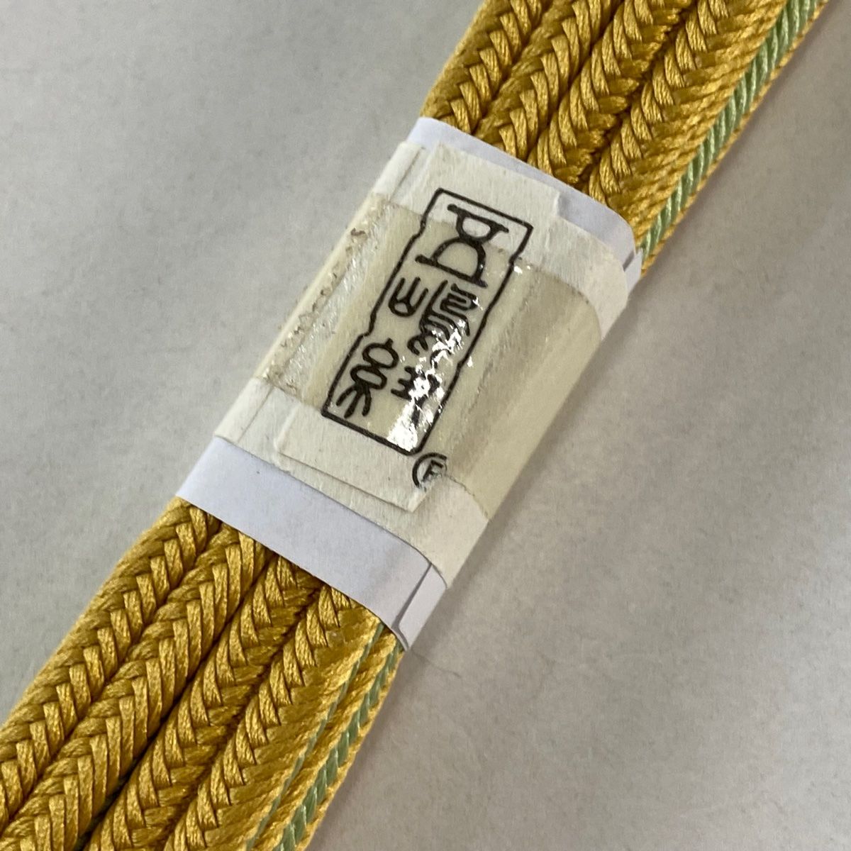 サイズも豊富。 帯締め 名品 無形文化財 五嶋紐 江戸組紐 よねざわ新田紅下染 黄土色 正絹 和装小物