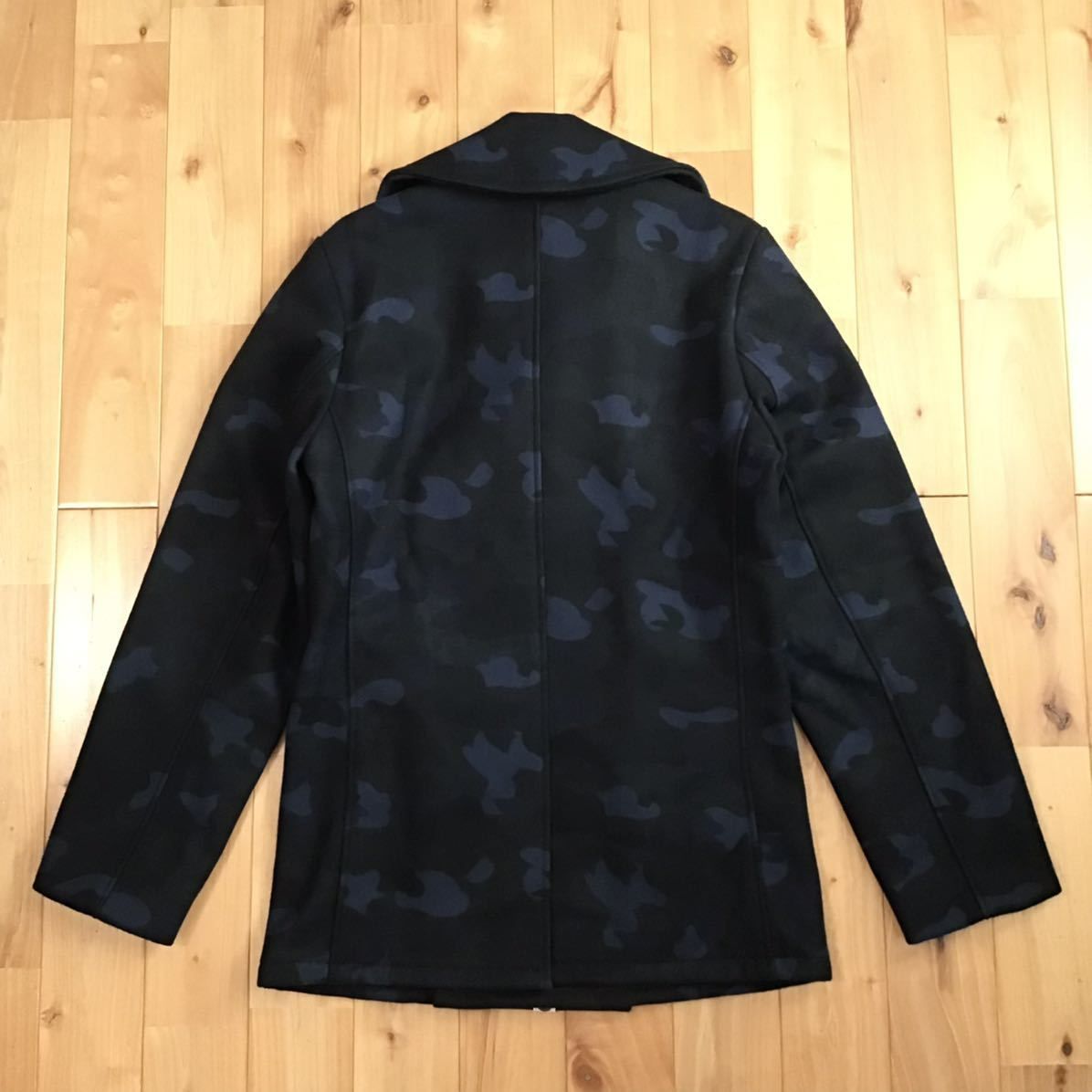 SCHOTT × BAPE camo メルトン ウール ピーコート Sサイズ a bathing ...