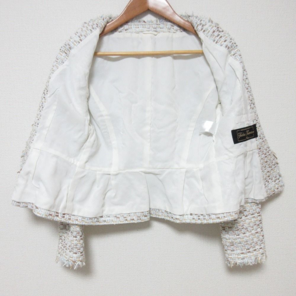 ANAYI × Jules TOURNIER ツイードジャケット ノーカラー