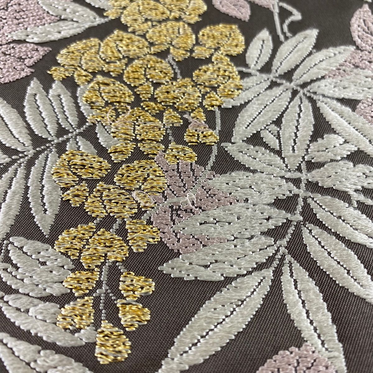 袋帯 名品 草花 金銀糸 唐織 茶色 六通 正絹 【中古】 - メルカリ