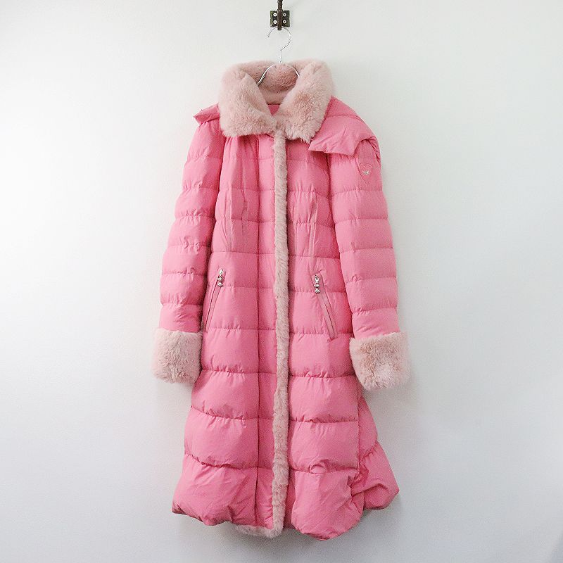 美品　エムズグレイシー リバーシブルダウンコート　ピンク　38 美品 エムズグレイシー リバーシブルダウンコート ピンク 38