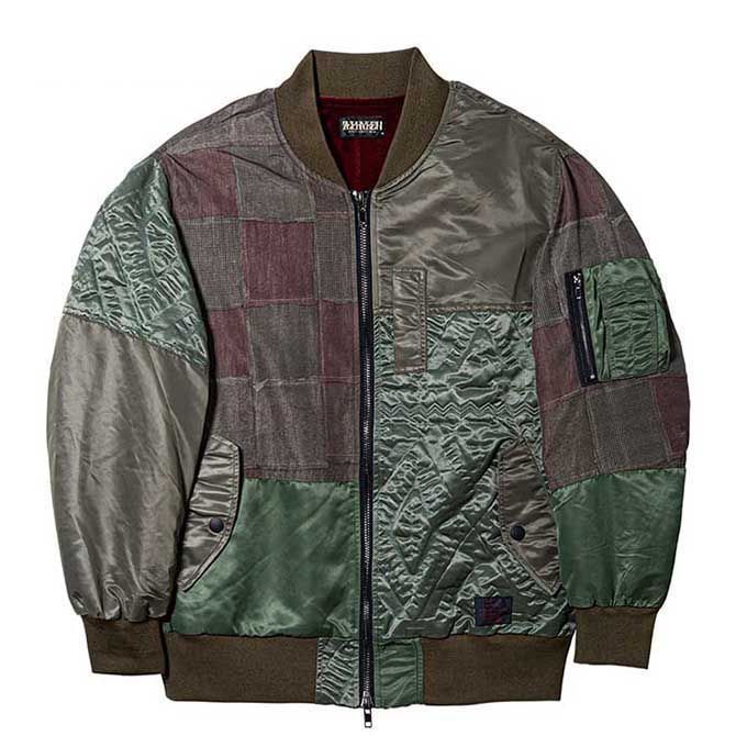 ZEPHYREN ゼファレン SWITCHING MA-1 KHAKI JACKET エムエーワンジャケット アウター