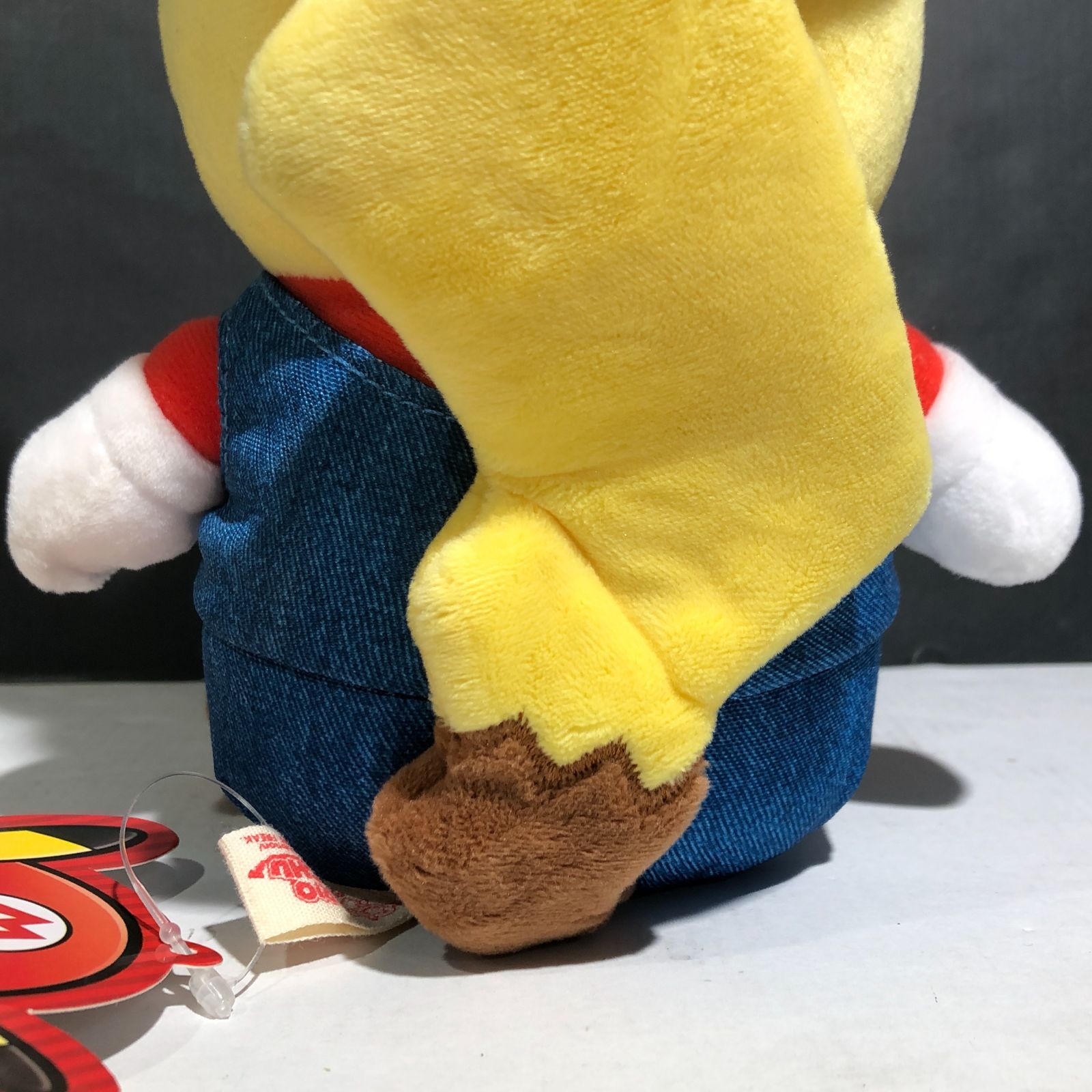 マリオピカチュウ　ぬいぐるみ　タグ付き ポケモンセンター オリジナルグッズ『マリオピカチュウ』誕生