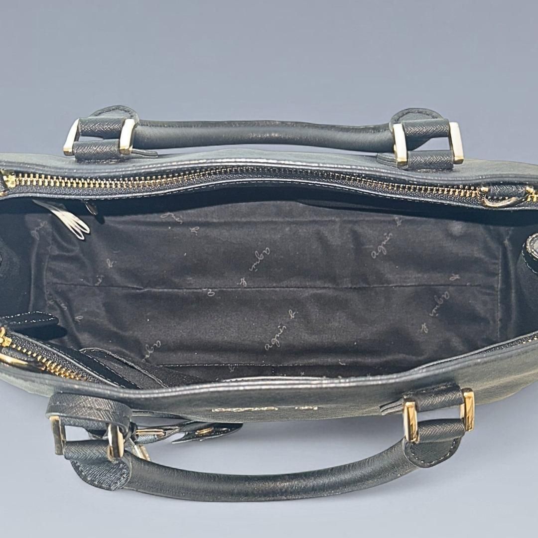 美品　アニエスべー 2way ボストンバッグ ハンドバッグ 　ネイビー 美品✨️ アニエスべー 2way ボストンバッグ ハンドバッグ