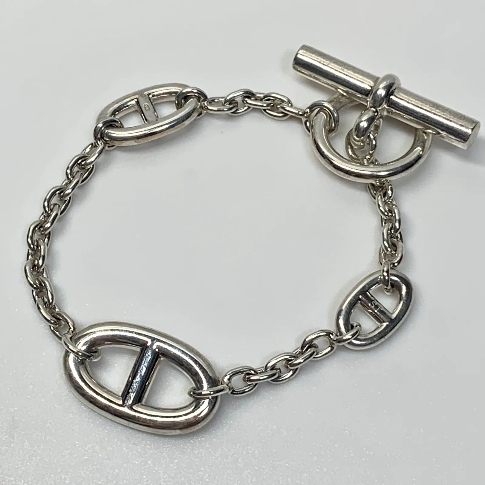 HERMES エルメス シェーヌダンクル ファランドール ブレスレット Ag925 HERMES エルメス シェーヌダンクル ファランドール ブレスレット Ag925