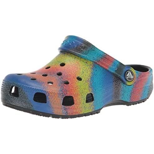 お買い得，セール クロックス(crocs) クラシック スプレイ ダイ クロッグ トドラー 208094-0C4 ブラック/マルチ 16.5cm サンダル