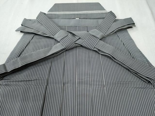 平和屋着物●男性 馬乗り袴 間道 正絹 CAAW7903yc