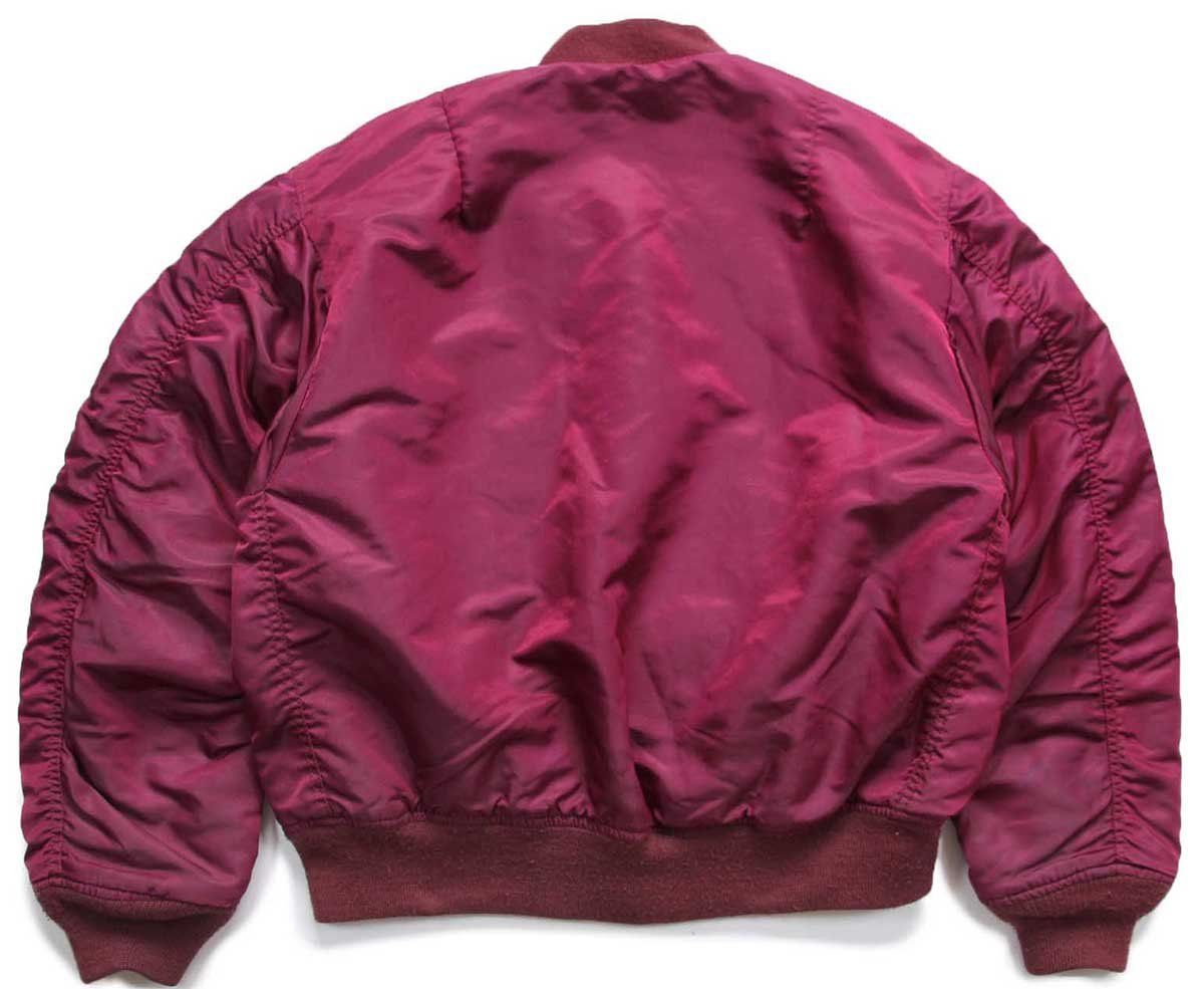 80s ALPHAアルファ MA-1 フライトジャケット ボルドー S ビンテージ ミリタリー USAF AIR FORCE リバーシブル 8279